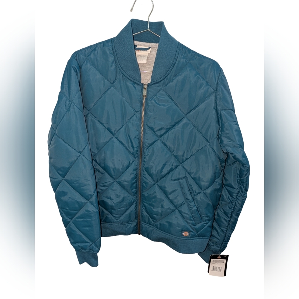 Dickies Women's Teal Quilted Bomber Jacket Size L - NWTs
